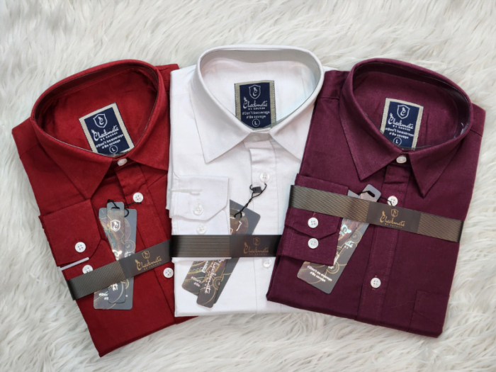 Combo Export quality fancy cotton fabrics solid color Shirt
