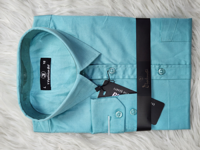 Export quality fancy cotton fabrics solid colour Shirt