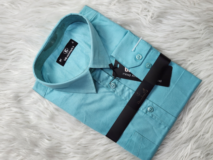 Export quality fancy cotton fabrics solid colour Shirt