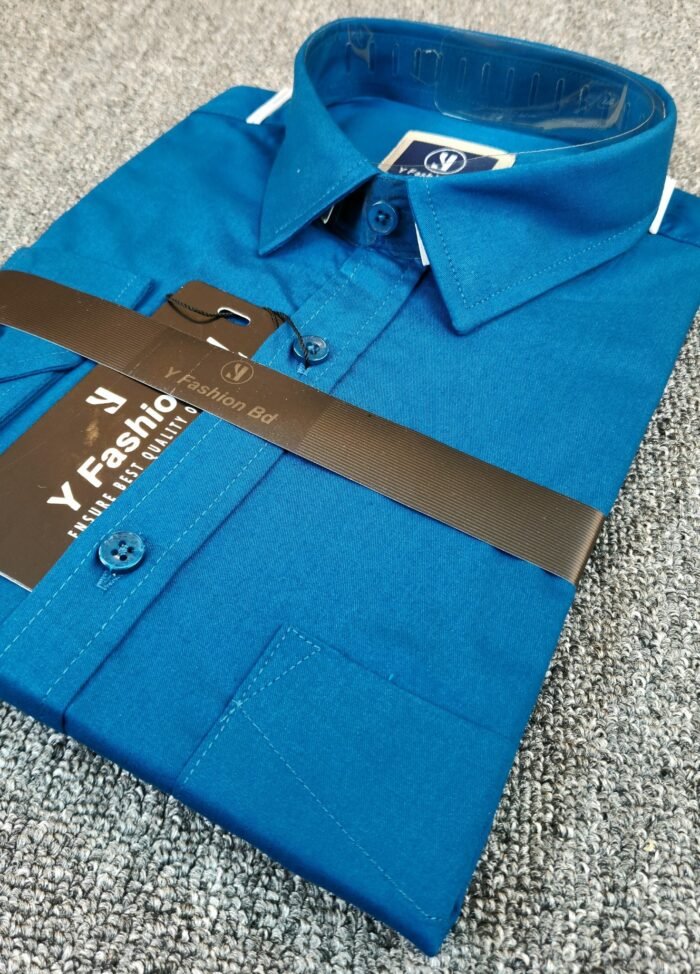 Indian Shirton Cotton Fabrics Petrol Blue