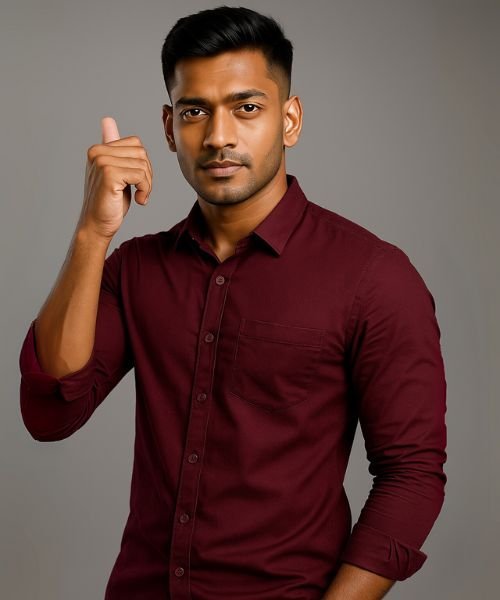 Oxford Cotton Full Sleeve Shirt-Purple