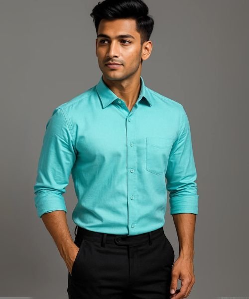 Oxford Cotton Full Sleeve Shirt-Pest